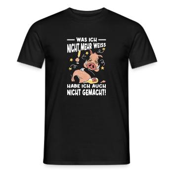 Dictons drôles, tenues amusantes, ironie, sarcasme - T-shirt homme - noir - Devant - AI Model Male 178 light (178cm)