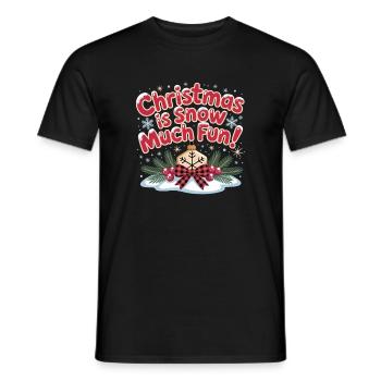 Noël, c’est de la neige, très amusant - T-shirt homme - noir - Devant - AI Model Male 178 light (178cm)