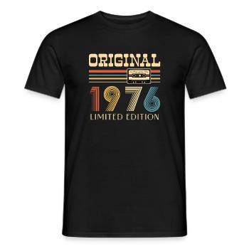 50e anniversaire 50e anniversaire Original 1976 - T-shirt homme - noir - Devant - AI Model Male 178 light (178cm)