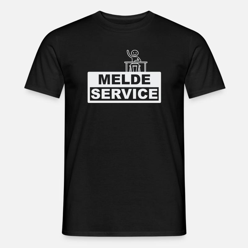 Meldeservice - Schuldienstleister oder Anscheißer - Männer T-Shirt - Schwarz