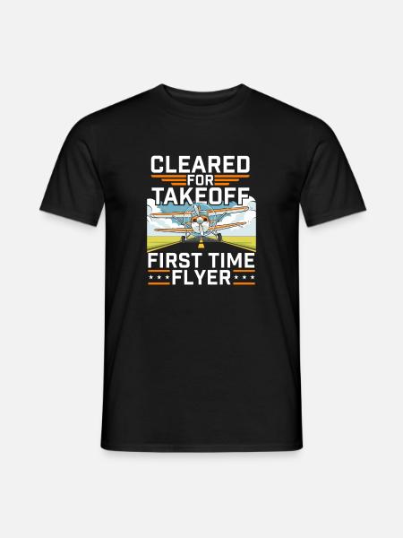 Startfreigabe als Erstflieger - Männer T-Shirt - Schwarz
