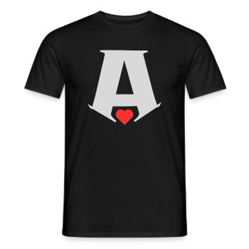 A - Männer T-Shirt - Schwarz - Vorne - AI Model Male 178 light (178cm)