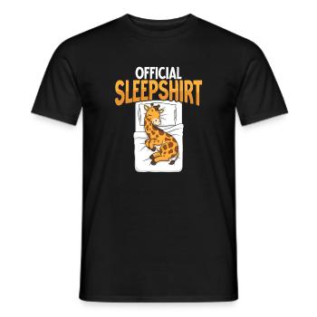 Giraffe im Bett Schlafhemd - Männer T-Shirt - Schwarz - Vorne - AI Model Male 178 light (178cm)