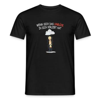 Quand le malheur est tombé amoureux de toi - T-shirt homme - noir - Devant - AI Model Male 178 light (178cm)