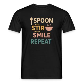 Porridge Breakfast Culture Overnight - Men's T-Shirt - black - Front - AI Model Male 178 light (178cm)