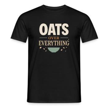 Porridge Breakfast Culture Overnight - Men's T-Shirt - black - Front - AI Model Male 178 light (178cm)