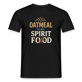 Porridge Breakfast Culture Overnight - Men's T-Shirt - black - Front - AI Model Male 178 light (178cm)