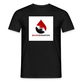 Emblem der Blutspendehände - Männer T-Shirt - Schwarz - Vorne - AI Model Male 178 light (178cm)