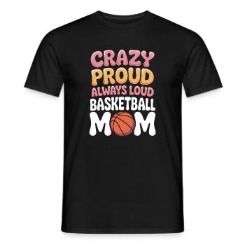 Cadeau de basket drôle de maman en disant le basket - T-shirt homme - noir - Devant - AI Model Male 178 light (178cm)