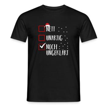 Santa Claus Christmas Time Naughty Christmas - Men's T-Shirt - black - Front - AI Model Male 178 light (178cm)