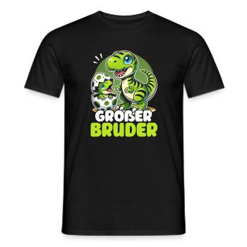 Großer Bruder Dinosaurier Dino Geschwister Motiv - Männer T-Shirt - Schwarz - Vorne - AI Model Male 178 light (178cm)