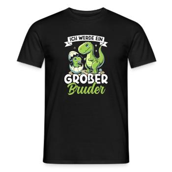 Großer Bruder Dinosaurier Dino Geschwister Motiv - Männer T-Shirt - Schwarz - Vorne - AI Model Male 178 light (178cm)