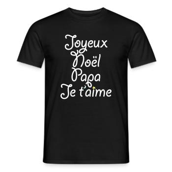Merry Christmas Dad I Love You - Men's T-Shirt - black - Front - AI Model Male 178 light (178cm)