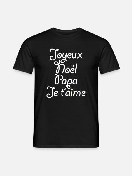 Merry Christmas Dad I Love You - Men's T-Shirt - black