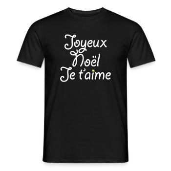 Joyeux Noël Je t'aime - T-shirt homme - noir - Devant - AI Model Male 178 light (178cm)