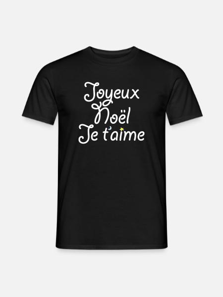 Merry Christmas I Love You - Men's T-Shirt - black