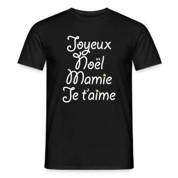 Merry Christmas Granny I love you - Men's T-Shirt - black - Front - AI Model Male 178 light (178cm)