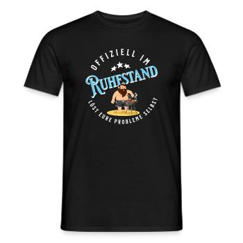 Officiellement retraité – Motif drôle de retraité - T-shirt homme - noir - Devant - AI Model Male 178 light (178cm)