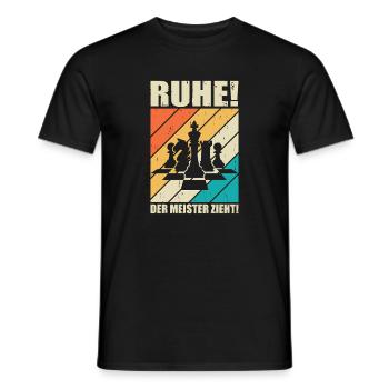 Schachspieler Geschenke Schach Zubehör Schachbrett - Männer T-Shirt - Schwarz - Vorne - AI Model Male 178 light (178cm)