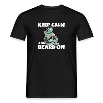 Cool bearded dragon - Men's T-Shirt - black - Front - AI Model Male 178 light (178cm)