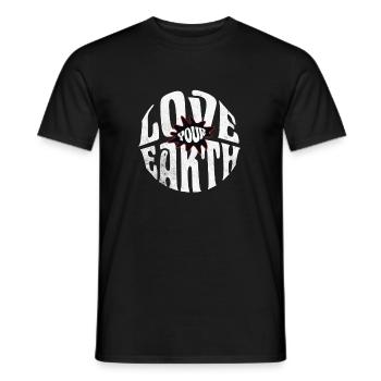 Aimez votre Terre – Design de déclaration durable - T-shirt homme - noir - Devant - AI Model Male 178 light (178cm)
