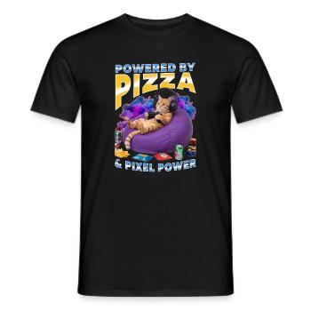 Funny Gaming Gamer Cat - Männer T-Shirt - Schwarz - Vorne - AI Model Male 178 light (178cm)