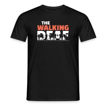 The Walking Deaf Funny Hearing Impairment Art - Männer T-Shirt - Schwarz - Vorne - AI Model Male 178 light (178cm)
