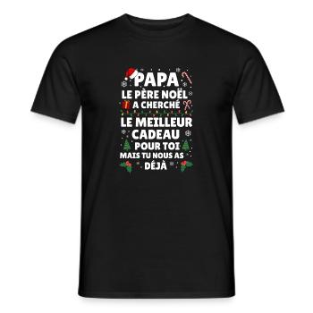 Funny Christmas Gift for Children and Families - Men's T-Shirt - black - Front - AI Model Male 178 light (178cm)