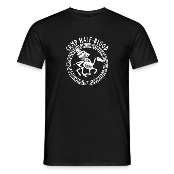  Camp Half Blood Cabin 13 Dinosaur Camping Island - Men's T-Shirt - black - Front - AI Model Male 178 light (178cm)