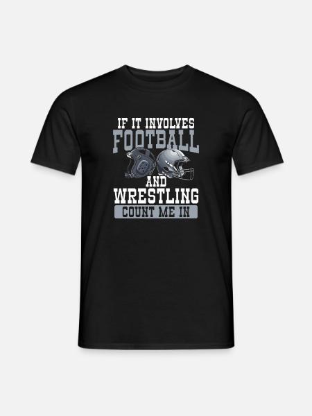 Mélange de football américain et de lutte - T-shirt homme - noir