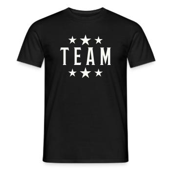 Team Vintage Sterne Logo - Männer T-Shirt - Schwarz - Vorne - AI Model Male 178 light (178cm)