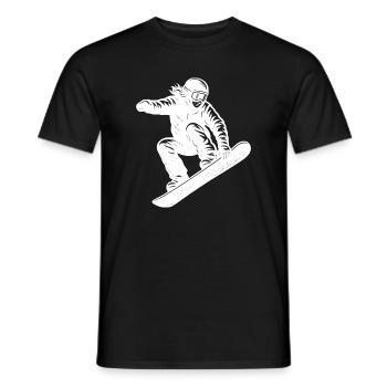 Snowboard Motiv für echte Liebhaber - Männer T-Shirt - Schwarz - Vorne - AI Model Male 178 light (178cm)