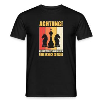 Schachspieler Geschenke Schach Zubehör Schachbrett - Männer T-Shirt - Schwarz - Vorne - AI Model Male 178 light (178cm)