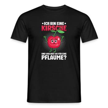 Cerise Expressions drôles Tenues amusantes Ironie - T-shirt homme - noir - Devant - AI Model Male 178 light (178cm)
