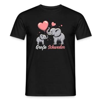 Big Sister Elephants Older Sibling - Men's T-Shirt - black - Front - AI Model Male 178 light (178cm)