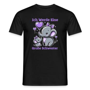 Big Sister Elephants Older Sibling - Men's T-Shirt - black - Front - AI Model Male 178 light (178cm)