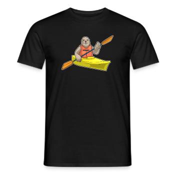 Seehund kleines Boot - Männer T-Shirt - Schwarz - Vorne - AI Model Male 178 light (178cm)