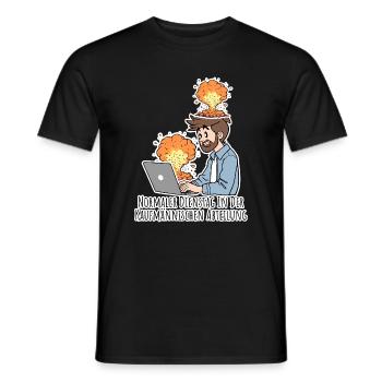 Complete chaos? Normal, commercial department! - Men's T-Shirt - black - Front - AI Model Male 178 light (178cm)