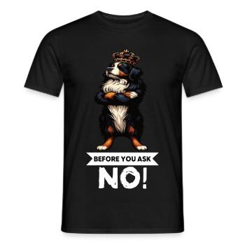 Before You Ask Bernese Mountain Dog Mountain Dogs - Men's T-Shirt - black - Front - AI Model Male 178 light (178cm)