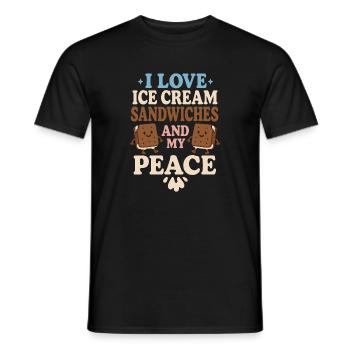 Eis-sandwich-liebhaber Sommerdessert - Männer T-Shirt - Schwarz - Vorne - AI Model Male 178 light (178cm)