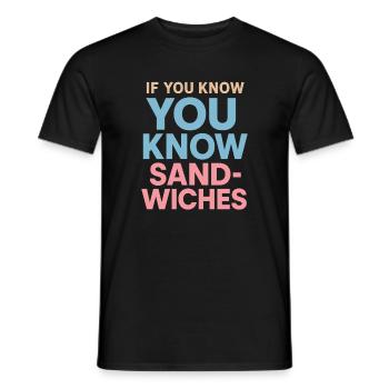 Eis-sandwich-liebhaber Sommerdessert - Männer T-Shirt - Schwarz - Vorne - AI Model Male 178 light (178cm)