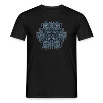 Sacred Geometry Mandala Star Yoga Meditation - Men's T-Shirt - black - Front - AI Model Male 178 light (178cm)