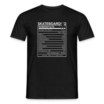 Skateboarding Nährwertangaben Lustiger Skateboarder - Männer T-Shirt - Schwarz - Vorne - AI Model Male 178 light (178cm)