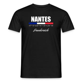 Nantes - Männer T-Shirt - Schwarz - Vorne - AI Model Male 178 light (178cm)