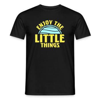 Enjoy The Little Things Gratitude Mindfulness - Men's T-Shirt - black - Front - AI Model Male 178 light (178cm)