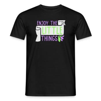 Enjoy The Little Things Gratitude Mindfulness - Men's T-Shirt - black - Front - AI Model Male 178 light (178cm)
