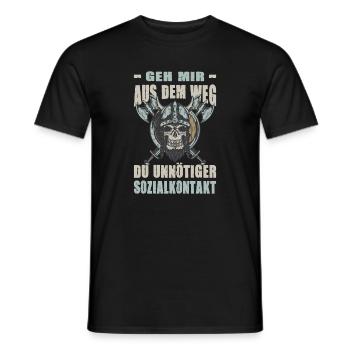 Viking Outfits Valhalla Norse Mythology - Men's T-Shirt - black - Front - AI Model Male 178 light (178cm)