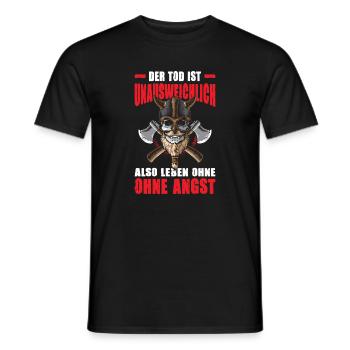 Wikinger Outfits Valhalla Nordische Mythologie - Männer T-Shirt - Schwarz - Vorne - AI Model Male 178 light (178cm)