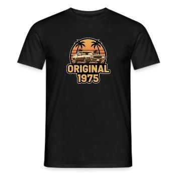 Original 1975 Retro Auto Sunset - Männer T-Shirt - Schwarz - Vorne - AI Model Male 178 light (178cm)