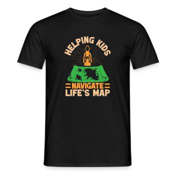 Girl Scout Leader Helping Kids Navigate Scout - Männer T-Shirt - Schwarz - Vorne - AI Model Male 178 light (178cm)